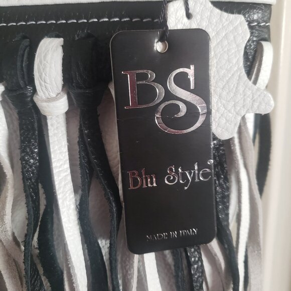 Blu Style Vintage Made in Italy Women's Hobo Leather bag - Picture 4 of 6